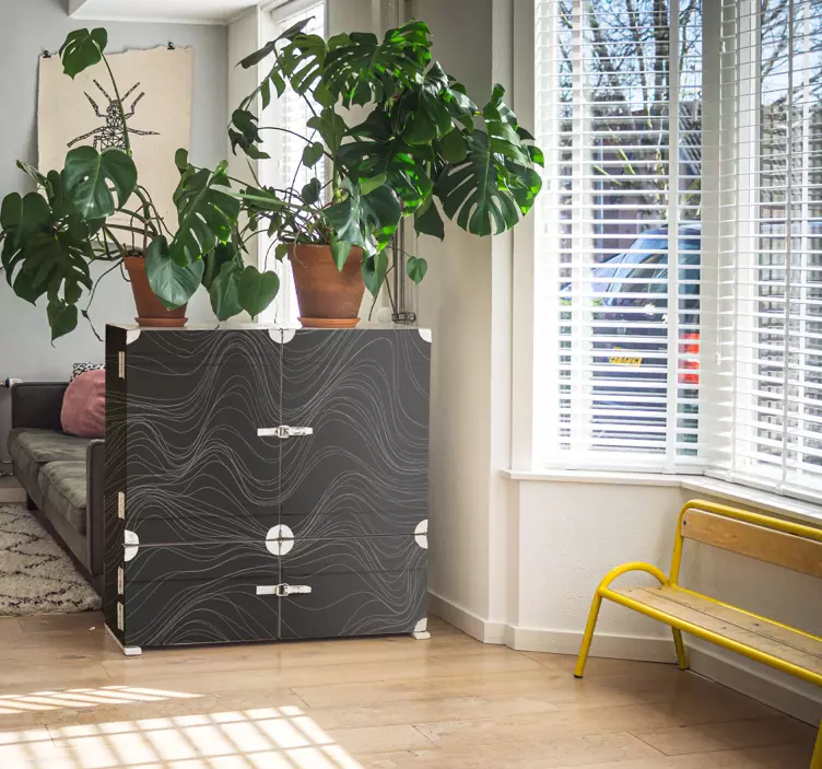 파도 텍스처 가구 스티커 - TenStickers