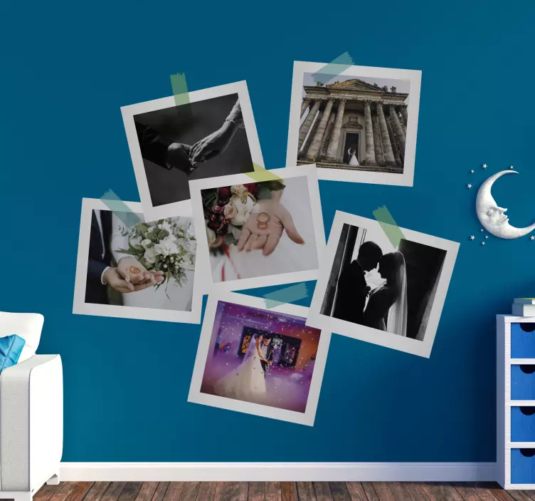웨딩 벽 스티커 기억에 남는 결혼식 순간들 - TenStickers