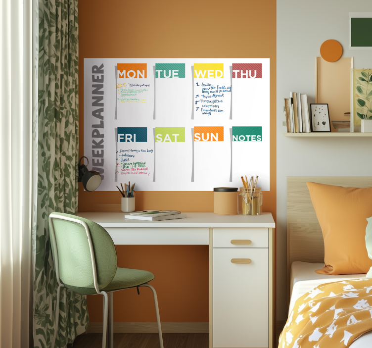 주간 계획 en 스티커에 쓰기 - TenStickers