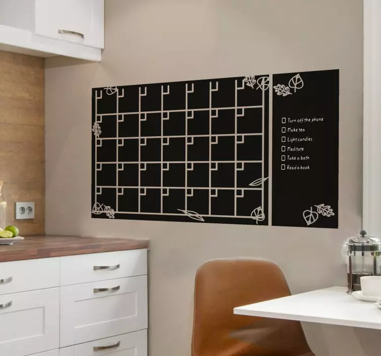 주간 플래너 및 메모 칠판 스티커 - TenStickers