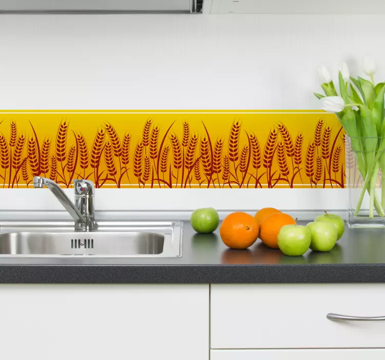 밀밭 벽 테두리 스티커 - TenStickers