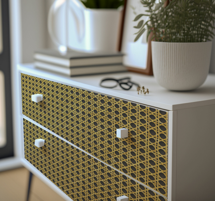 가구 스티커 위케르 구멍 - TenStickers