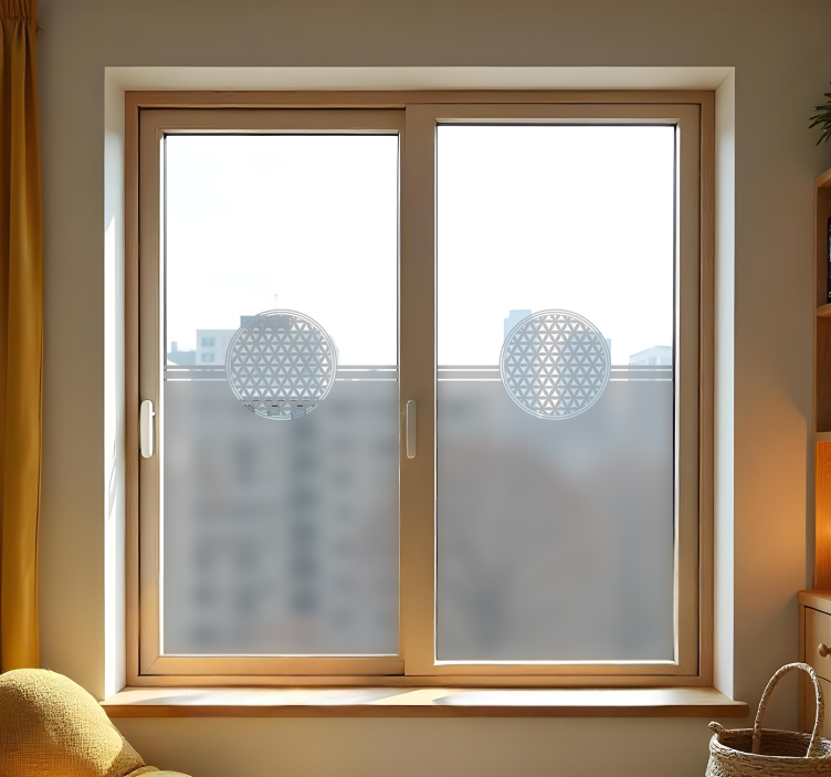 창 스티커 생명의 꽃 만다라 - TenStickers