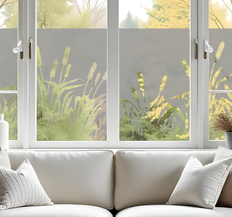 창 스티커 갈대와 풀 - TenStickers