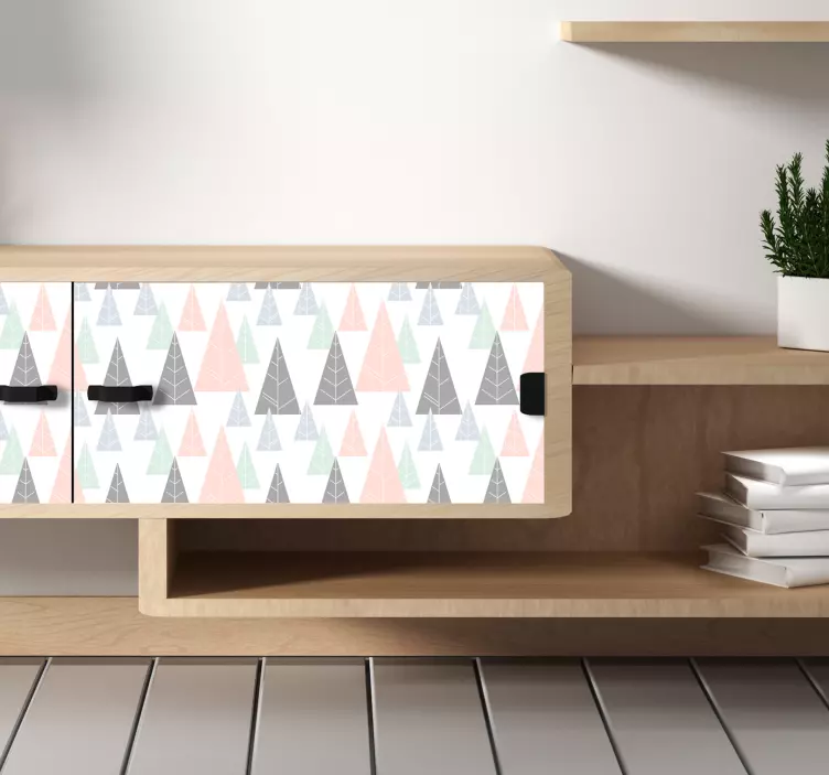 겨울 전나무 가구 스티커 - TenStickers