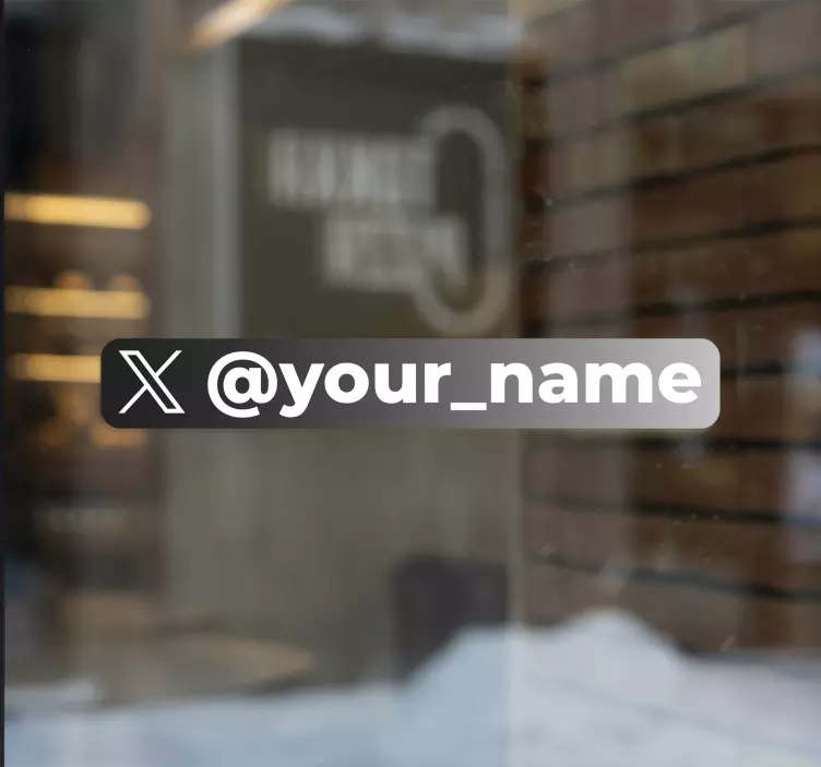 비닐 상점 간판 개인화 된 X 트위터 아이콘 - TenStickers