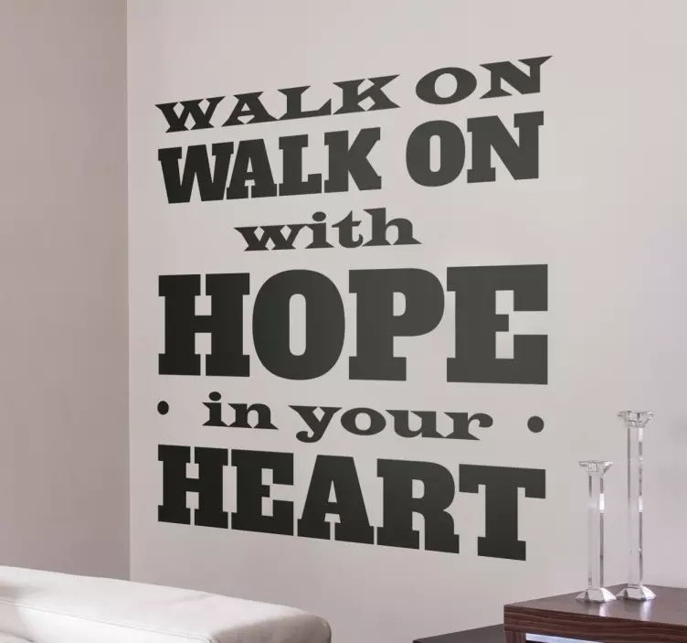 너는 절대 혼자 걸어 가지 않을거야 - TenStickers