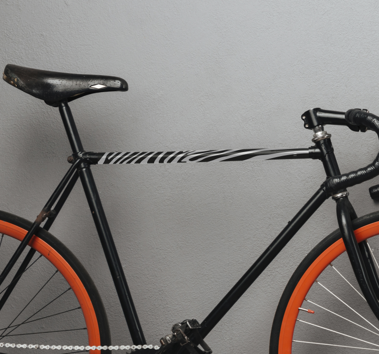 얼룩말 피부 모방 자전거 스티커 - TenStickers