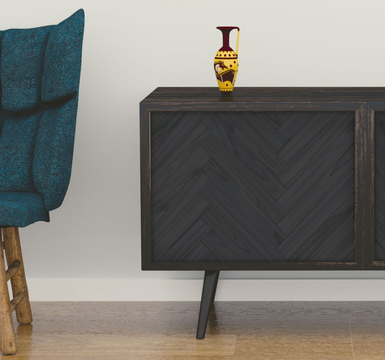 지그재그 나무 질감 가구 스티커 - TenStickers