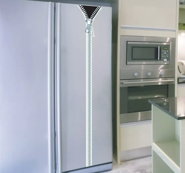 지퍼 냉장고 장식 스티커 - TenStickers