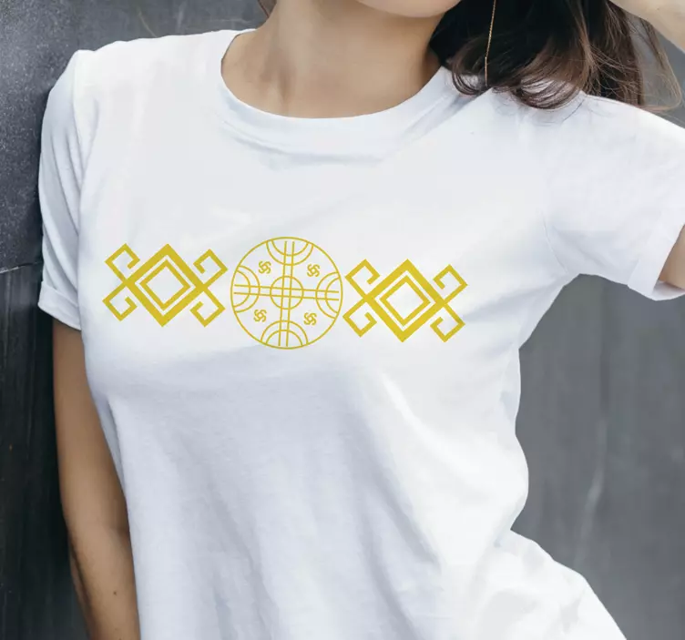 티셔츠 레드 마푸체 스타일 - TenStickers