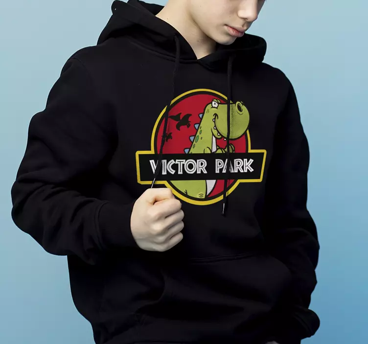 이름을 가진 쥬라기 공원 공룡 아이 티셔츠 - TenStickers