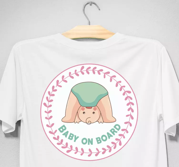 베이비 온보드 커스텀 티셔츠 - TenStickers
