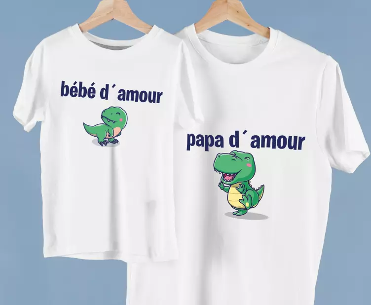 디노 아빠와 아들 아빠와 아들 셔츠 - TenStickers