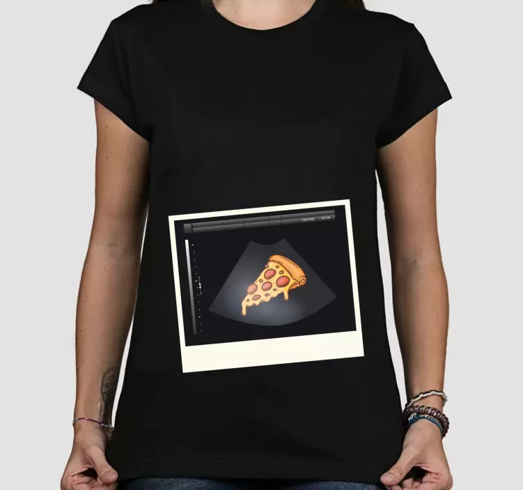재미있는 피자 범프 아기 셔츠 - TenStickers