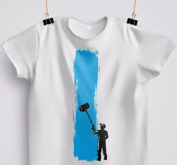 페인팅 인 프로세스 "컨템포러리 스타일" 셔츠 - TenStickers