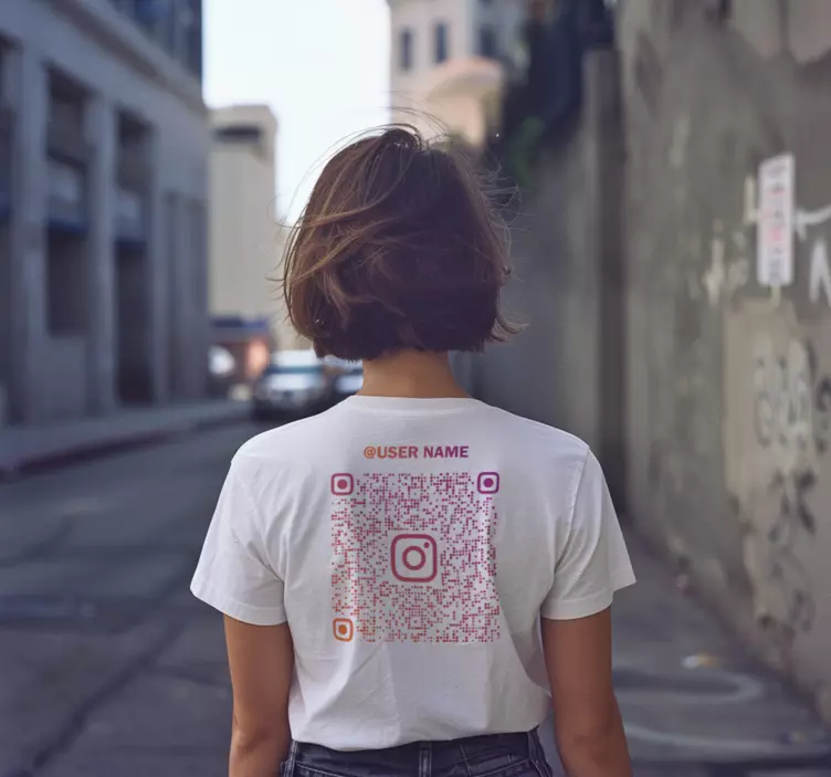 티셔츠 인스타그램 qr 코드 - TenStickers