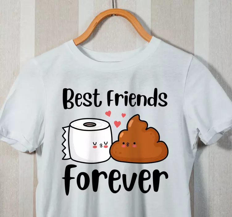 화장실 재미있는 인용문 디자인 맞춤 티셔츠 - TenStickers