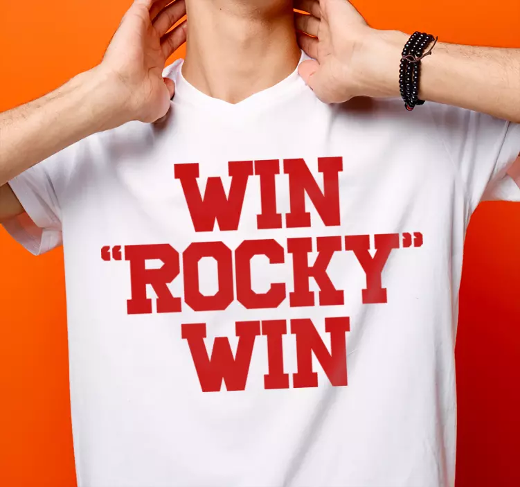 "win rocky win" 커스텀 티셔츠 - TenStickers