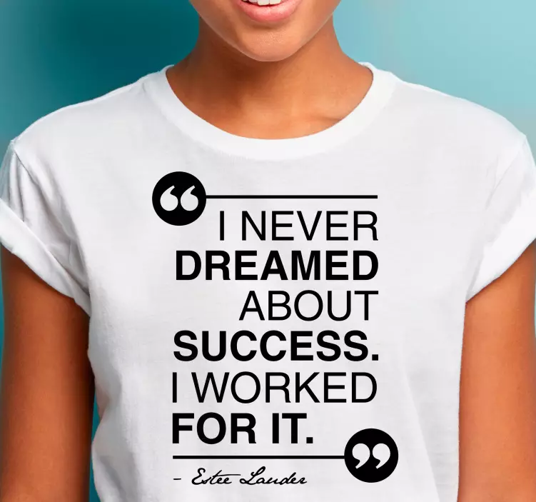 성공을 위한 작업 맞춤 티셔츠 - TenStickers