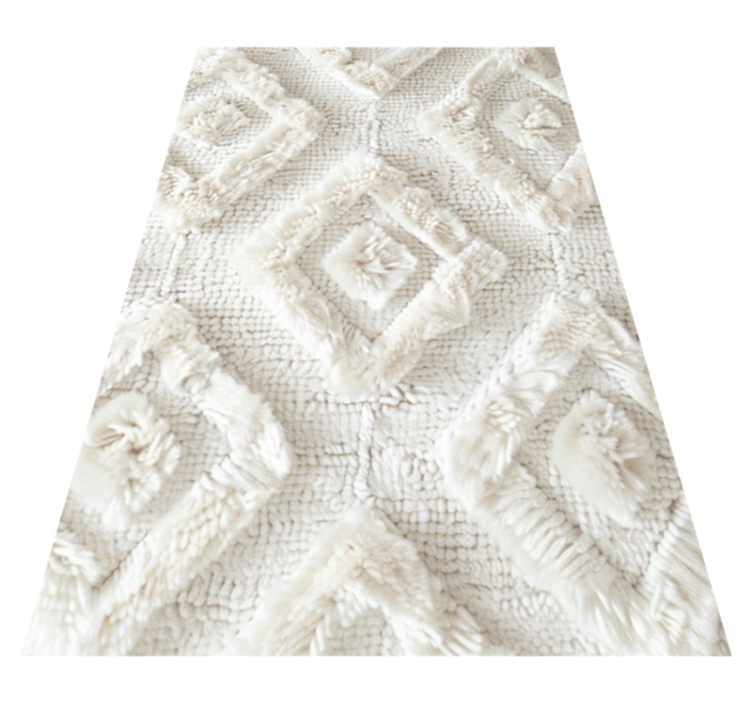 비닐 카펫 화이트 다이아몬드 패턴 - TenStickers