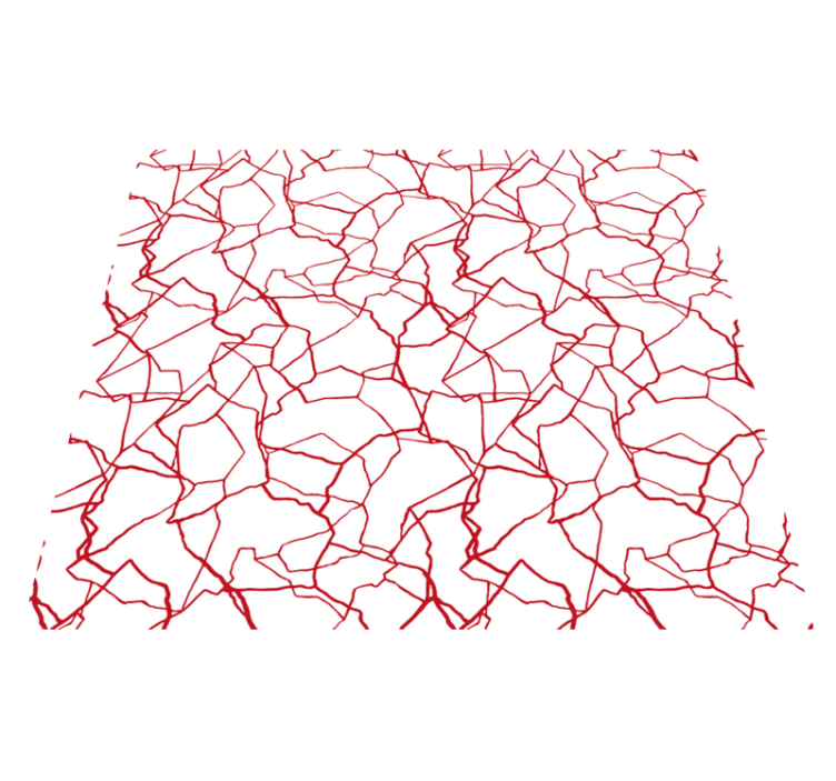 비닐 카펫 화이트 붉은색 패턴이 깨지다 - TenStickers