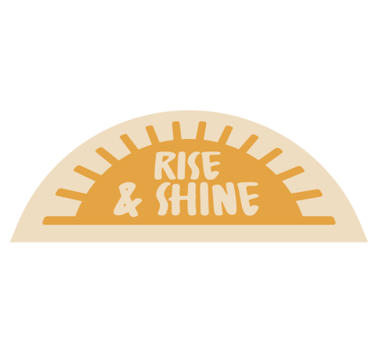 욕실용 비닐 카펫 rise and shine 텍스트 - TenStickers