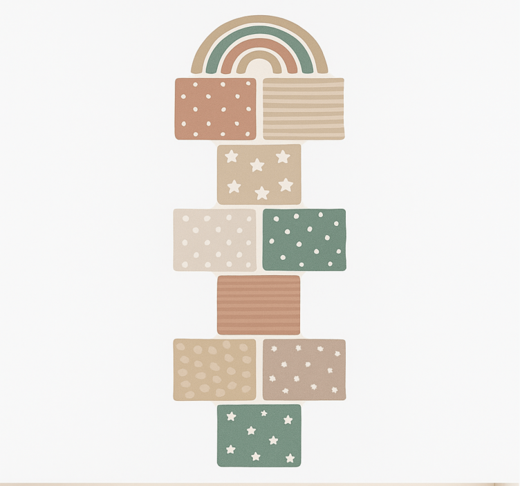 어린 이용 비닐 카펫 베이지색 찰칵놀이 게임 - TenStickers