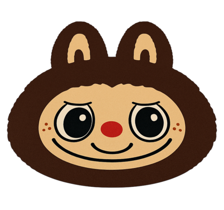 어린 이용 비닐 카펫 브라운 라부부 디자인 - TenStickers