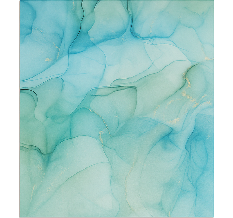 대리석 비닐 러그 청록색 파도 효과 - TenStickers