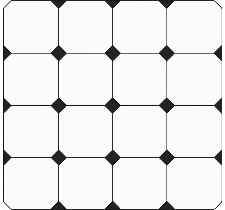 비닐 주방 카펫 체크 무늬 다이아몬드 프린트 - TenStickers