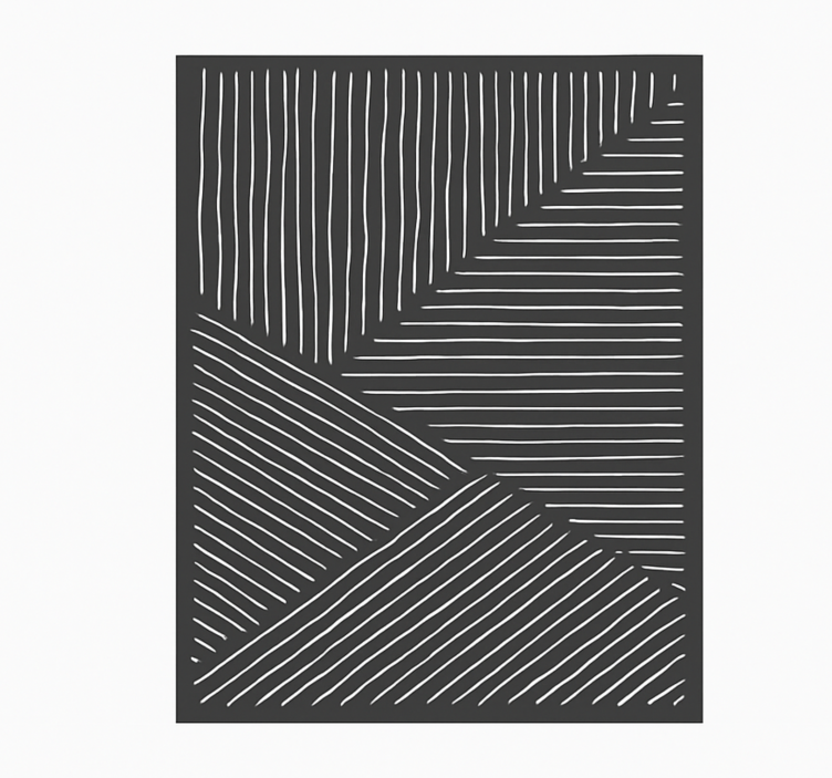 비닐 주방 카펫 흰색 물결선 - TenStickers