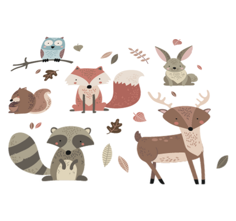 비닐 카펫 동물 가을 스타일 - TenStickers