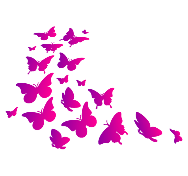 비닐 카펫 동물 창문 나비 - TenStickers