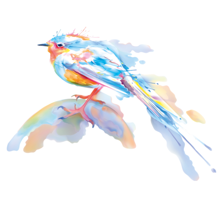 비닐 카펫 동물 새 물놀이 - TenStickers