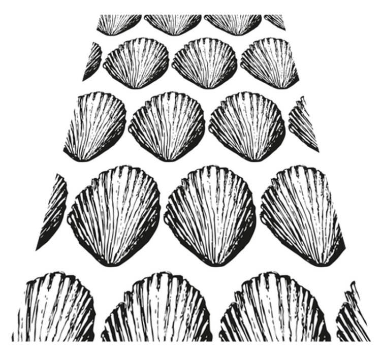 비닐 카펫 동물 레트로 조개껍질 패턴 - TenStickers