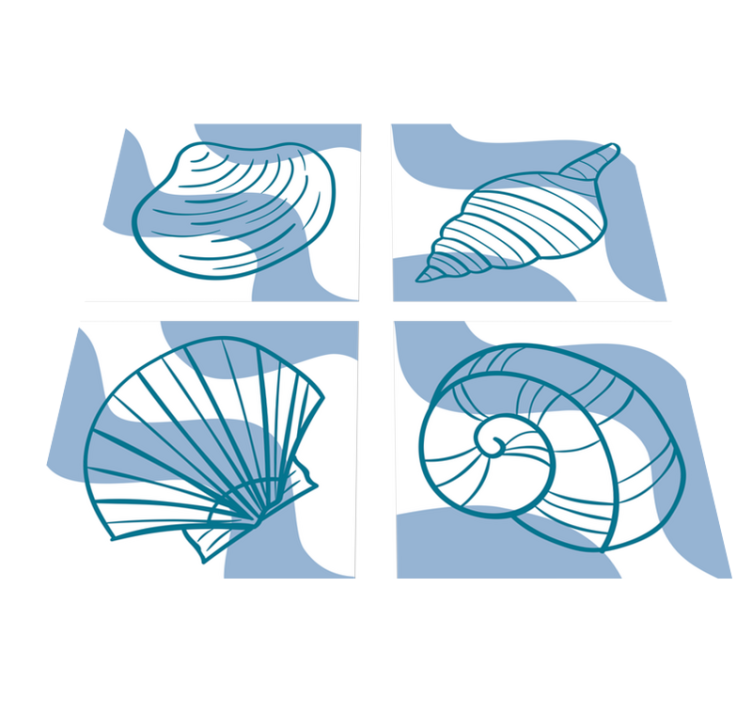 비닐 카펫 동물 조개껍질 패턴 - TenStickers