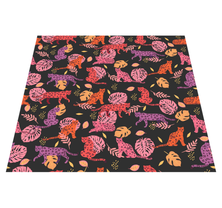 비닐 카펫 동물 열대와 표범 스타일 - TenStickers