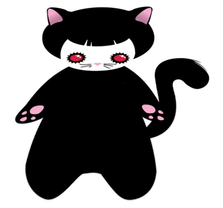 비닐 카펫 동물 아기 고양이 괴물 - TenStickers