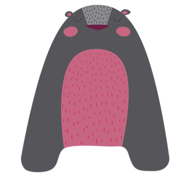 비닐 카펫 동물 아기곰 그레이 - TenStickers