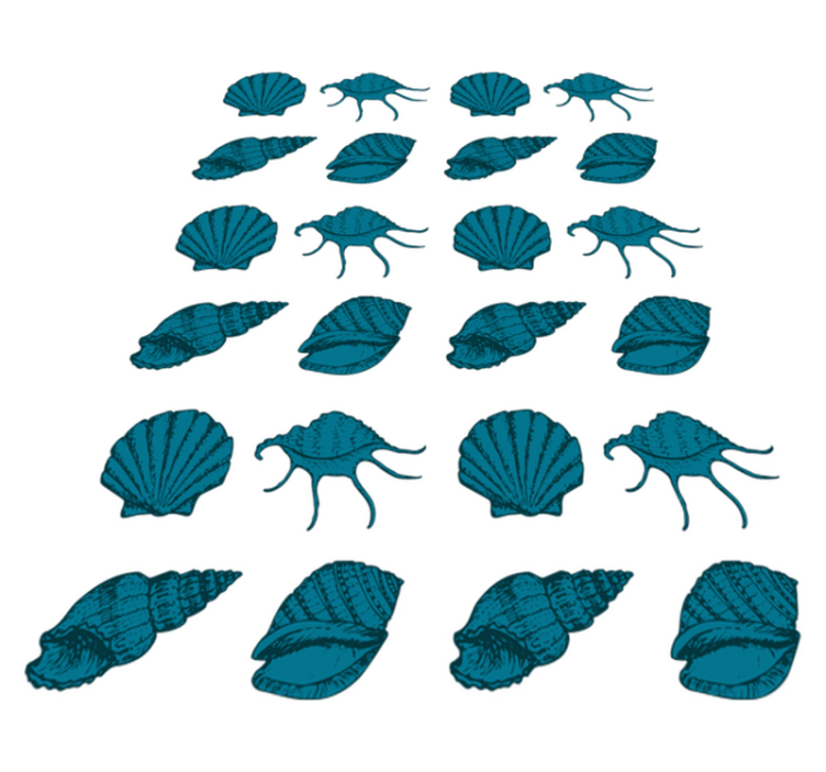 비닐 카펫 동물 조개껍질 동물 - TenStickers