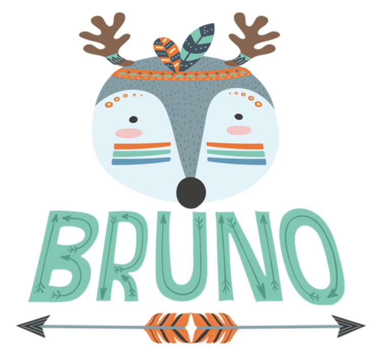 비닐 카펫 동물 북유럽 사슴 이름 포함 - TenStickers