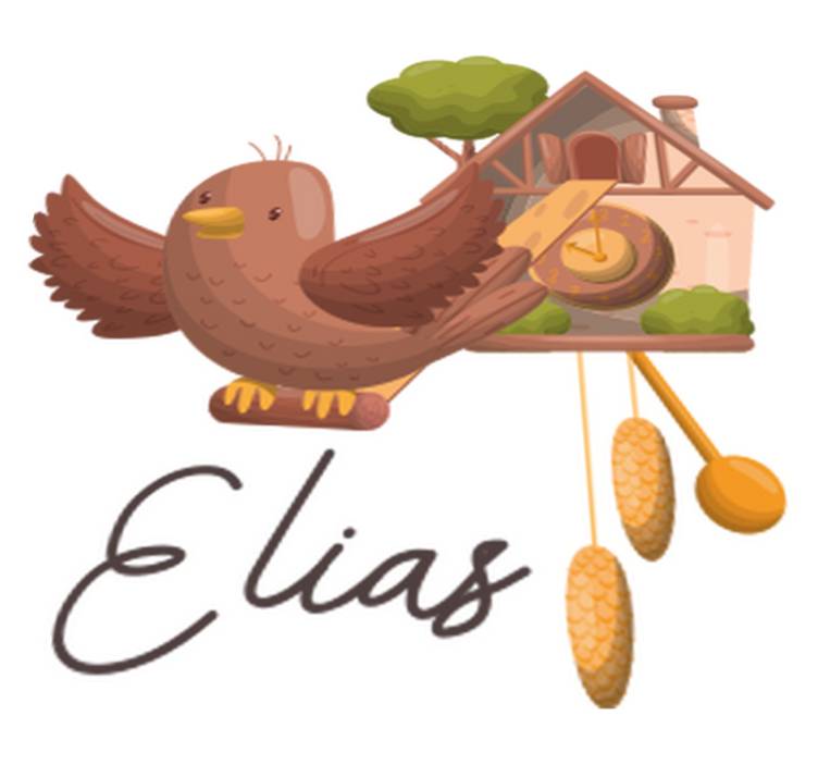 비닐 카펫 동물 맞춤형 뻐꾸기 시계 - TenStickers