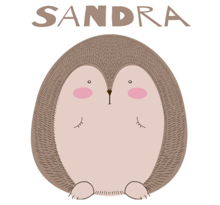 비닐 카펫 동물 귀여운 고슴도치 캐릭터 - TenStickers