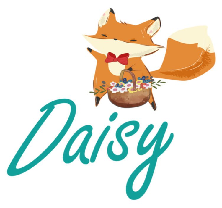 비닐 카펫 동물 장난꾸러기 여우 캐릭터 - TenStickers