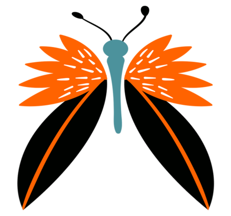 비닐 카펫 동물 다채로운 나비 포인트 - TenStickers