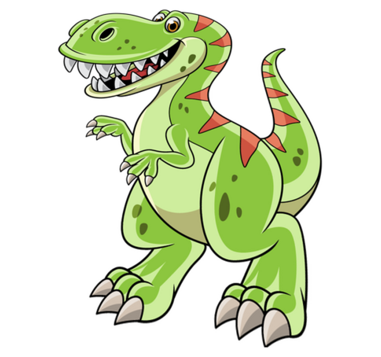 비닐 카펫 동물 만화 티라노사우르스 렉스 - TenStickers