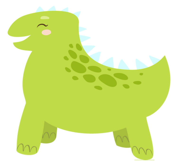 비닐 카펫 동물 행복한 공룡 캐릭터 - TenStickers