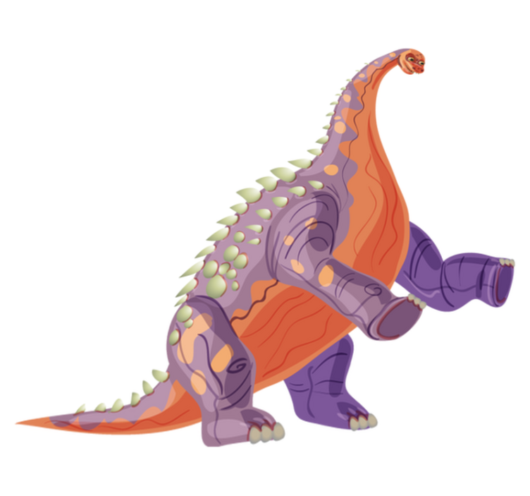 비닐 카펫 동물 다채로운 공룡 캐릭터 - TenStickers