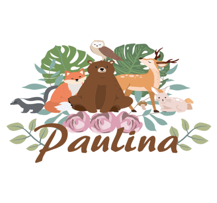 비닐 카펫 동물 숲속 동물 모임 - TenStickers